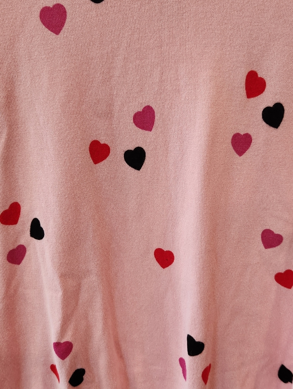 Pink Heart Print Sweater - Picture 2 of 4